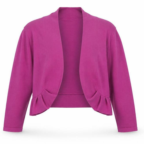 Monsoon Women’s Purple Cotton Shrug Cardigan L Lightweight Knit