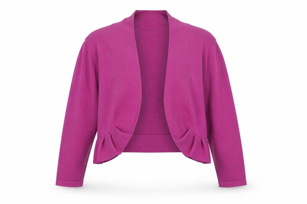 Monsoon Women’s Purple Cotton Shrug Cardigan L Lightweight Knit