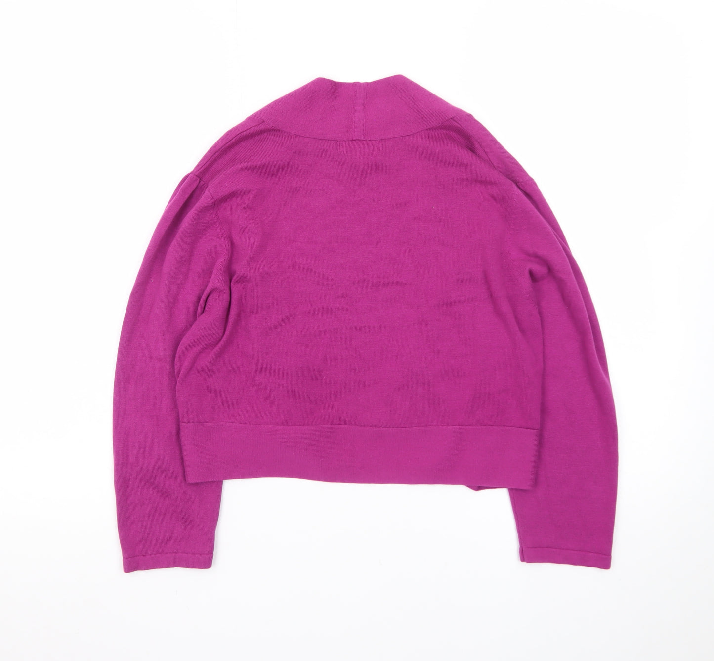 Monsoon Women’s Purple Cotton Shrug Cardigan L Lightweight Knit