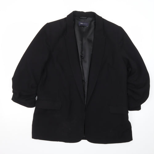 Marks and Spencer Women’s Black Blazer Jacket Size 14 Regular Fit