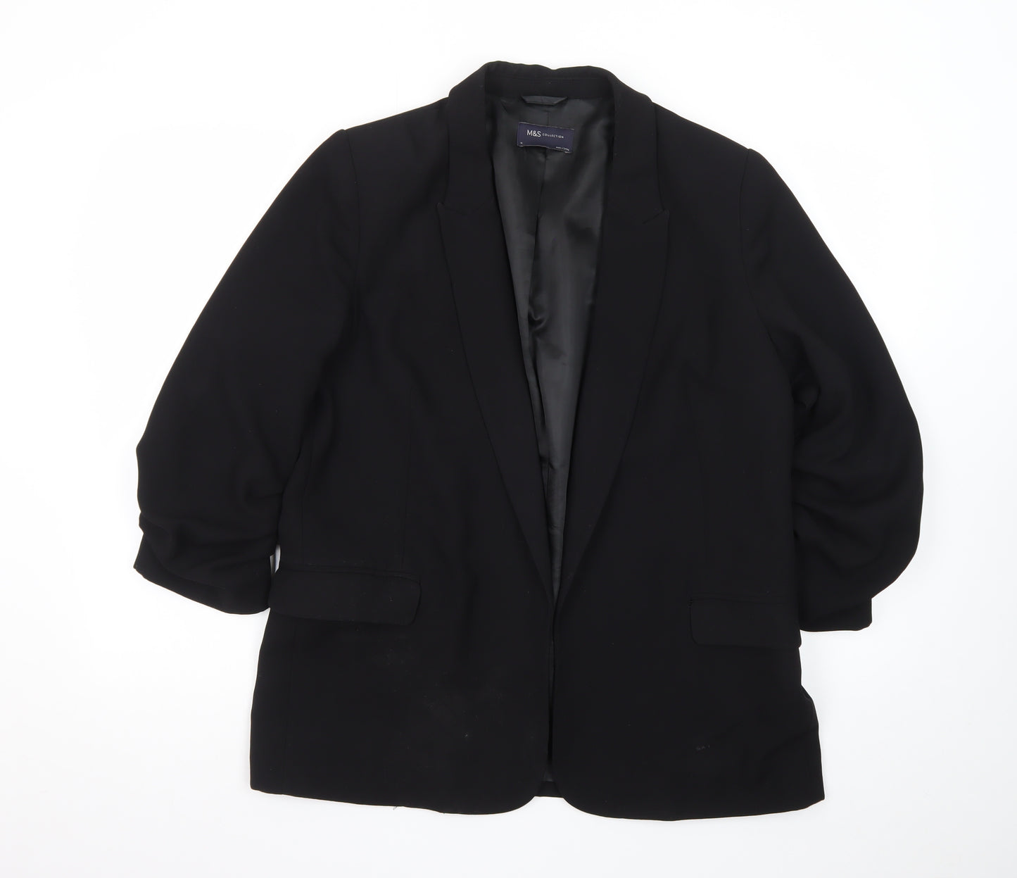 Marks and Spencer Women’s Black Blazer Jacket Size 14 Regular Fit