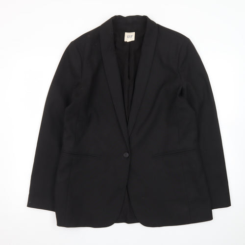 GAP Womens Black Shawl Collar Blazer Size 12 Classic Fit