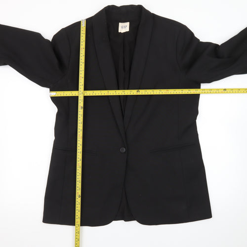 GAP Womens Black Shawl Collar Blazer Size 12 Classic Fit