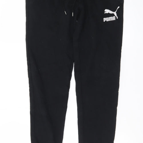 Puma Men’s Black Jogger Sweatpants Size S Tapered Fit