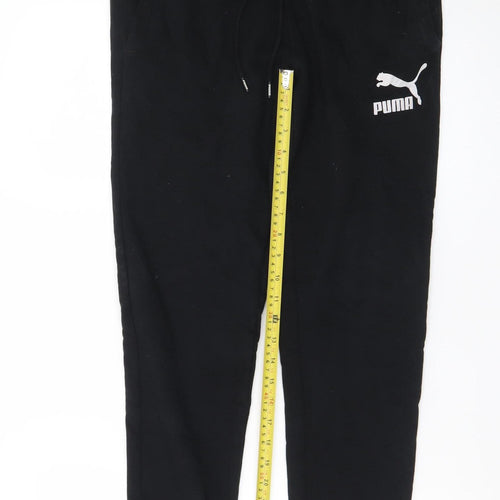 Puma Men’s Black Jogger Sweatpants Size S Tapered Fit