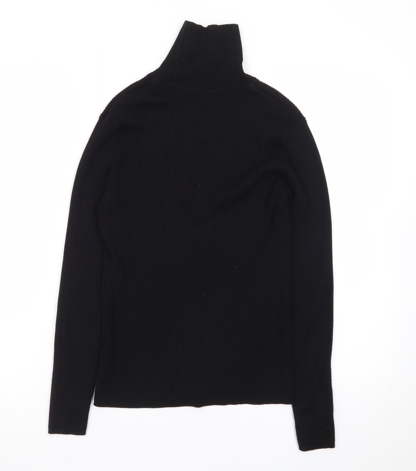 Marks and Spencer Women’s Black Roll Neck Slim Fit Petite Jumper Size 12