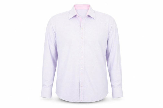 Jeff Banks Men’s Pink Geometric 16in Regular Fit Long Sleeve Cotton Dress Shirt