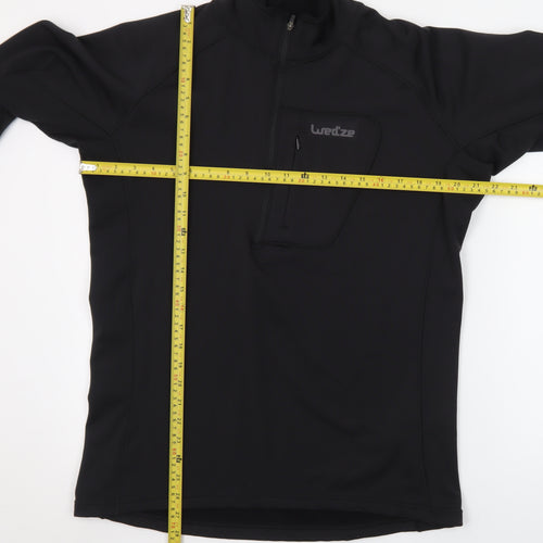 Wedze Men’s Black L 1/4 Zip Pullover Fleece Sweatshirt for Skiing & Sports