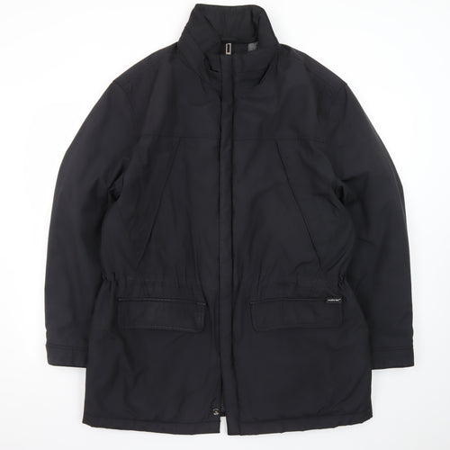 Marks and Spencer Mens Black M Waterproof Mid-Length Rain Coat