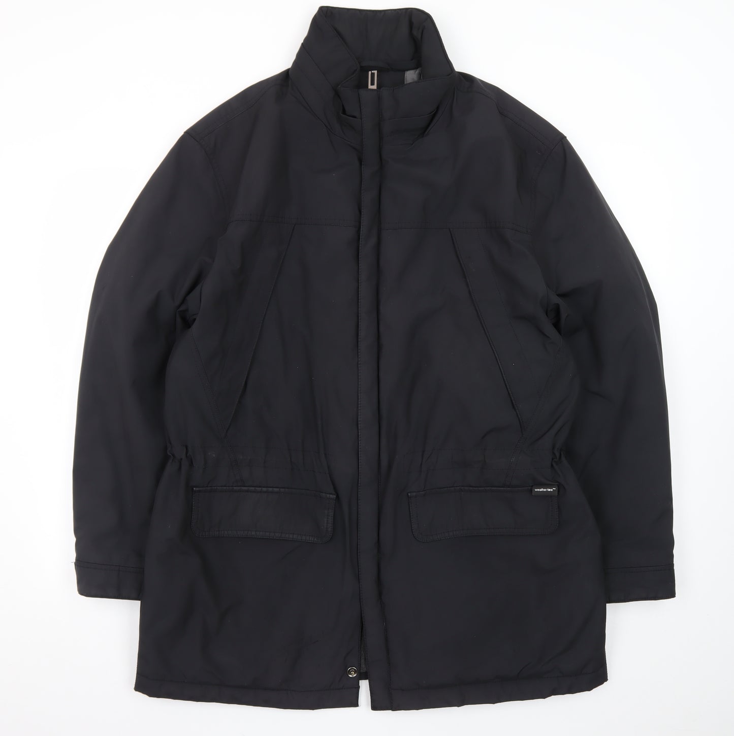 Marks and Spencer Mens Black M Waterproof Mid-Length Rain Coat