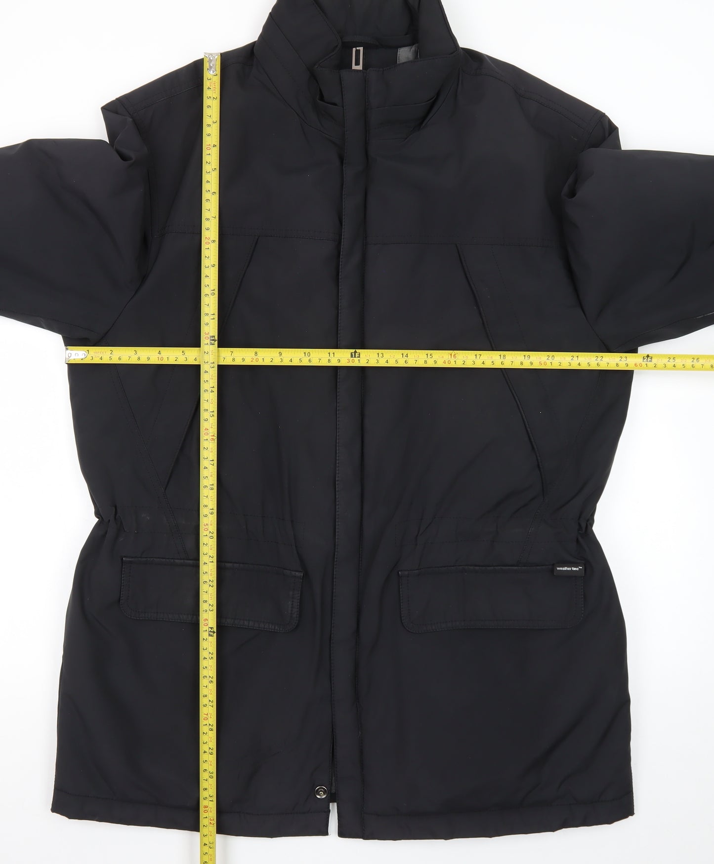 Marks and Spencer Mens Black M Waterproof Mid-Length Rain Coat