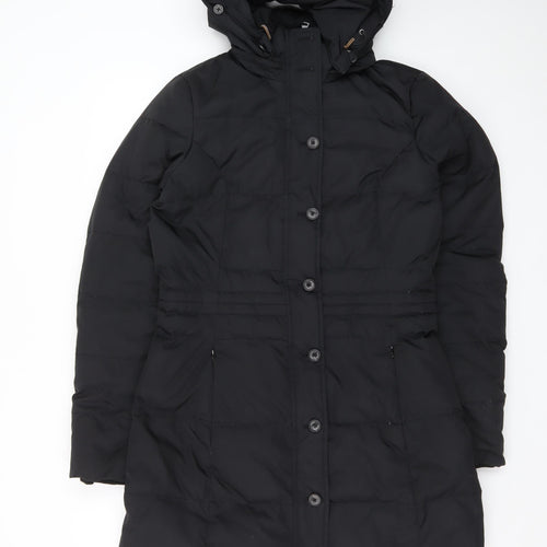 Tommy Hilfiger Men's Black Mid-Length Hooded Puffer Coat M