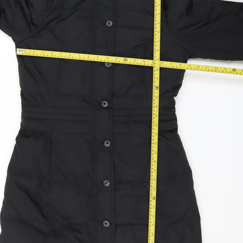 Tommy Hilfiger Men's Black Mid-Length Hooded Puffer Coat M