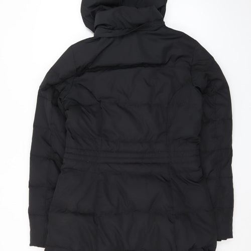 Tommy Hilfiger Men's Black Mid-Length Hooded Puffer Coat M