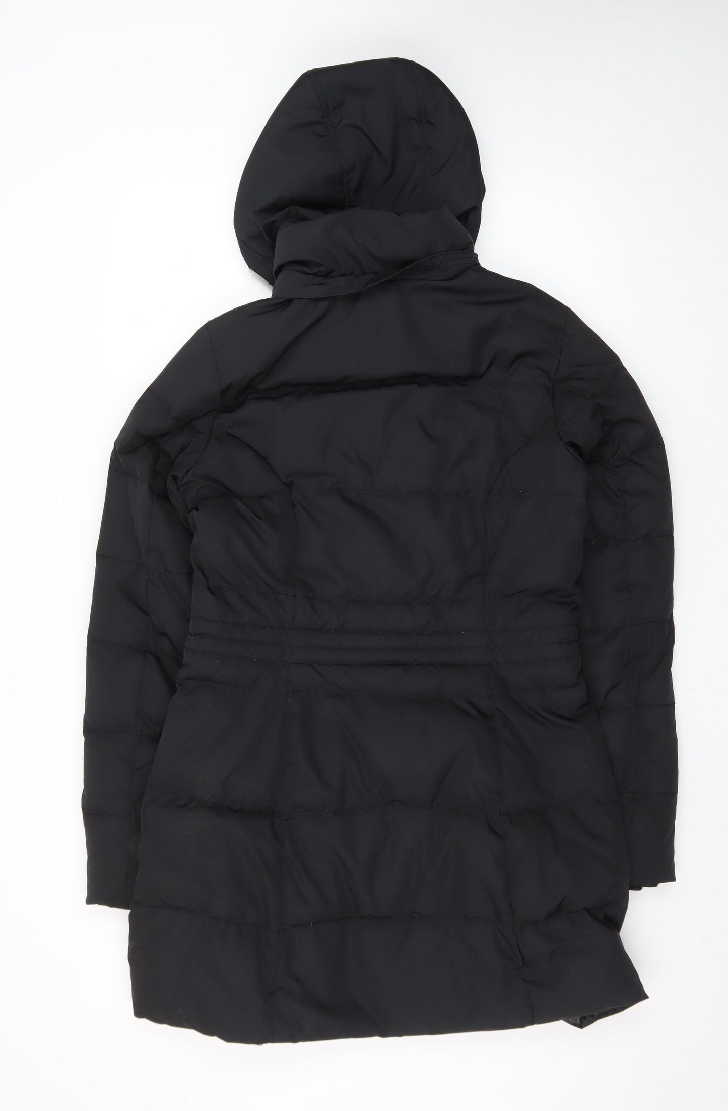 Tommy Hilfiger Men's Black Mid-Length Hooded Puffer Coat M