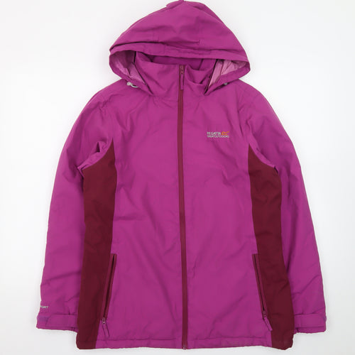 Regatta Womens Pink Waterproof Hooded Puffer Jacket Size 12