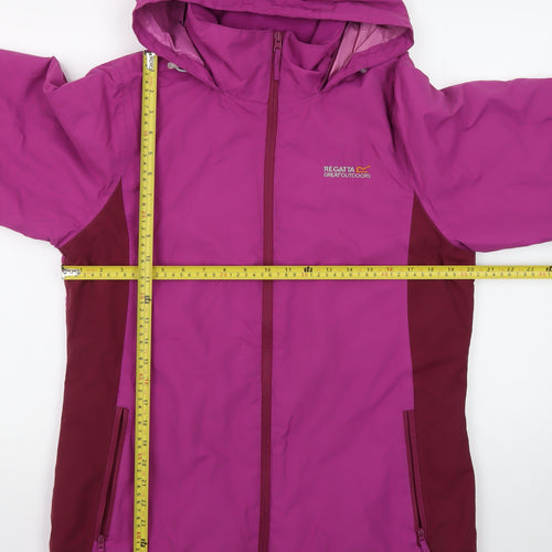 Regatta Womens Pink Waterproof Hooded Puffer Jacket Size 12