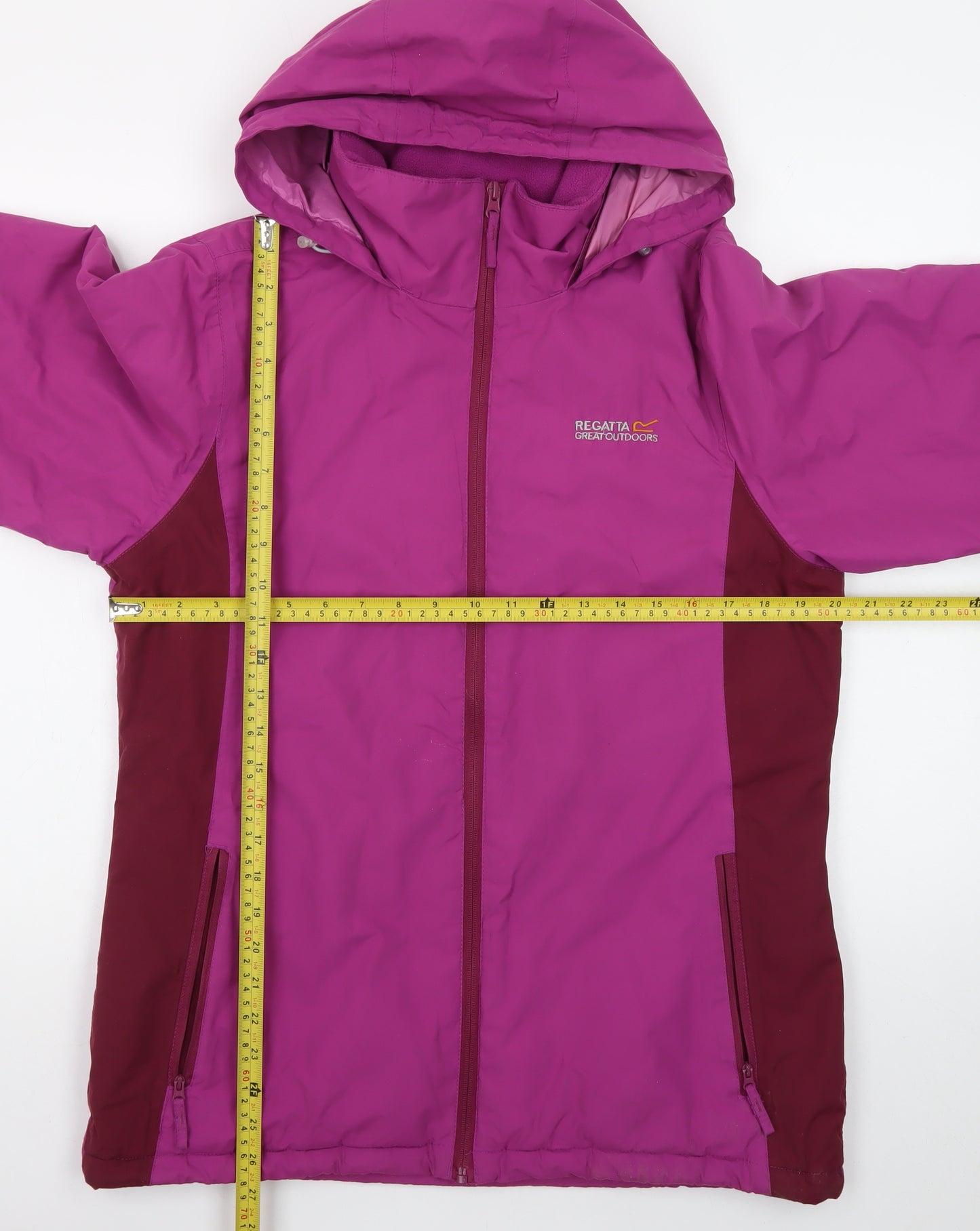 Regatta Womens Pink Waterproof Hooded Puffer Jacket Size 12