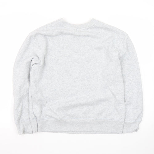 Marks and Spencer Women's Grey Size 12 Cotton Blend Pullover Sweatshirt