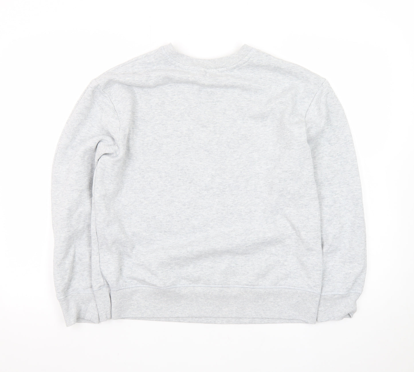 Marks and Spencer Women's Grey Size 12 Cotton Blend Pullover Sweatshirt