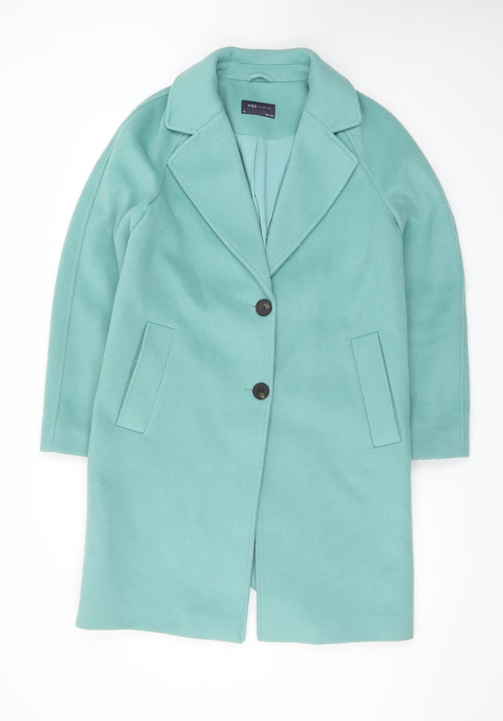 Marks and Spencer Women’s Blue Mid-Length Polyester Coat Size 10