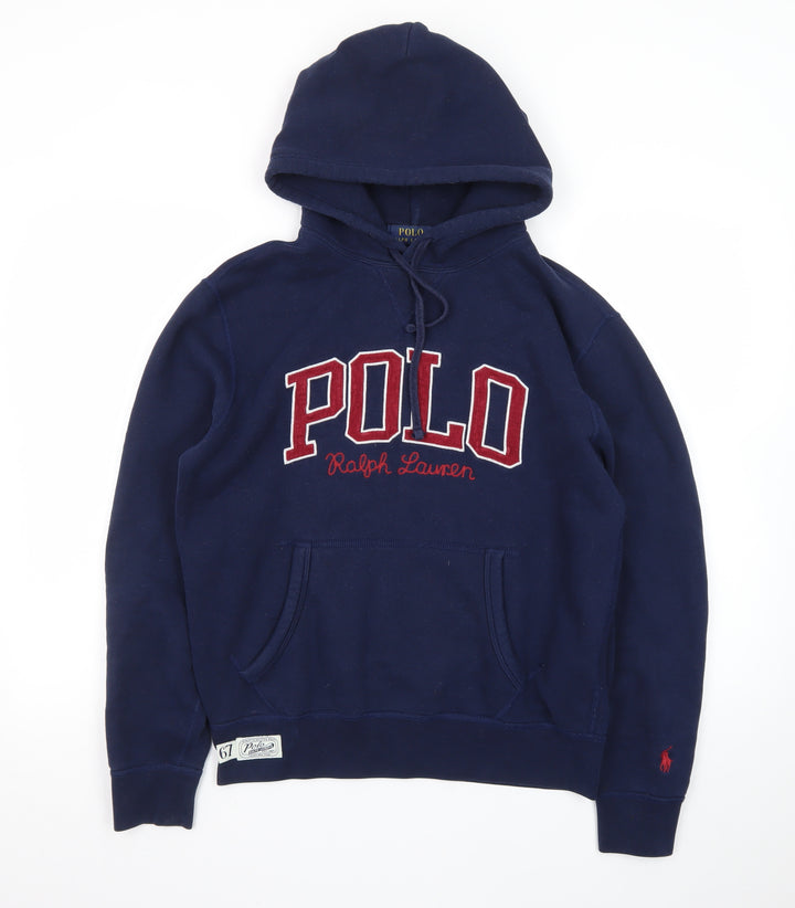 Polo Ralph Lauren Men's Navy Hoodie Small Pullover Embroidered Logo