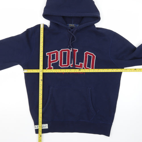 Polo Ralph Lauren Men's Navy Hoodie Small Pullover Embroidered Logo