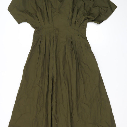 Marks and Spencer Women’s Green A-Line Midi Dress Size 10
