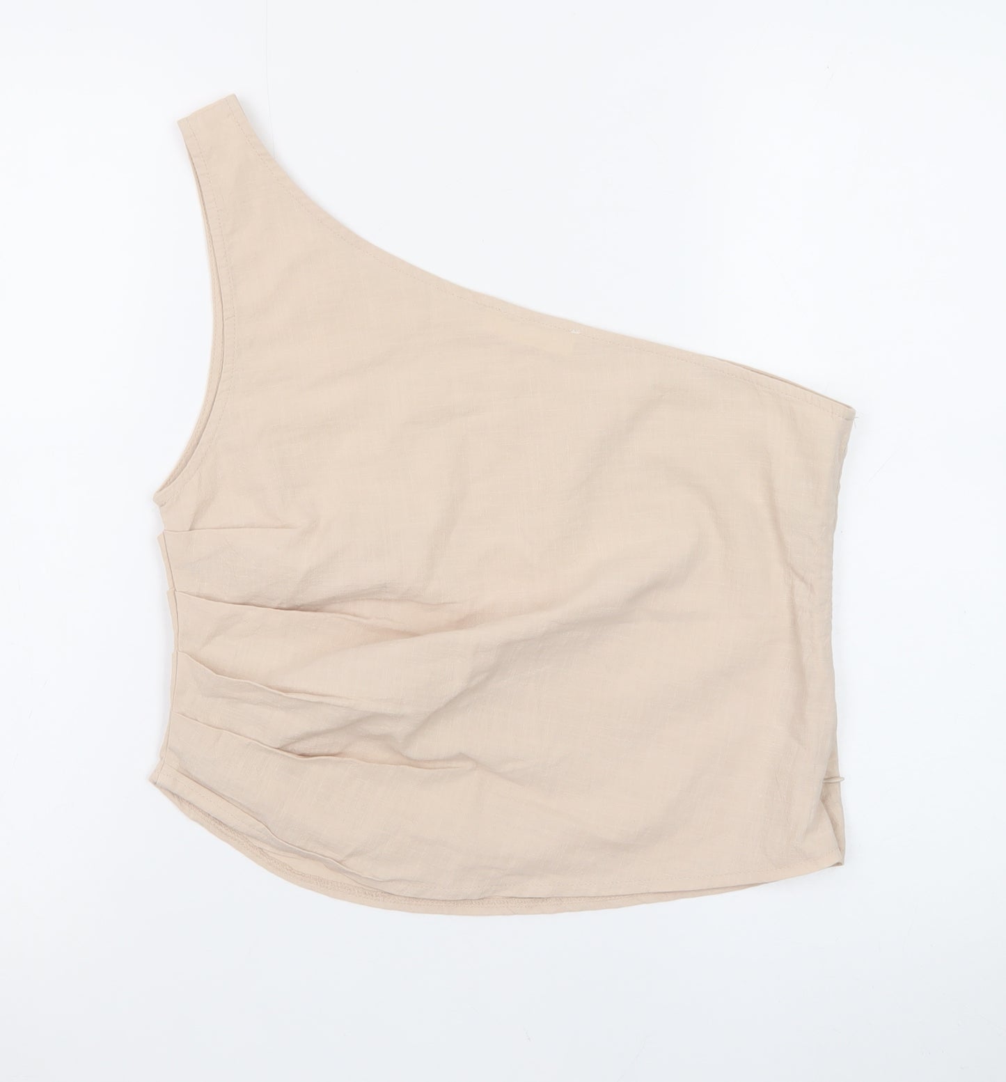 4th & Reckless Women’s Beige One Shoulder Camisole Blouse Size 12