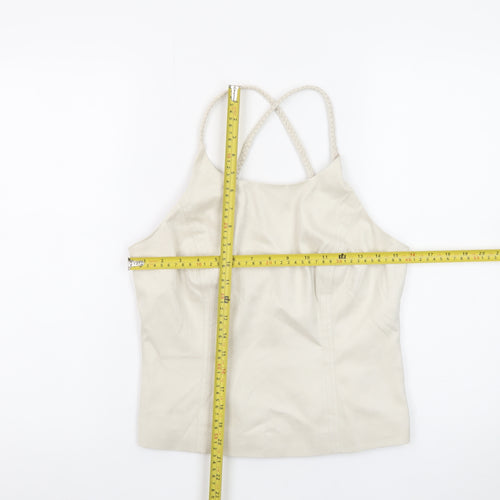 Next Women’s Beige Halter Camisole Top Size 14 Stretch Polyester