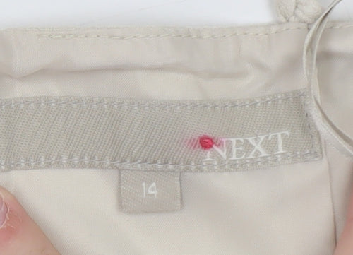Next Women’s Beige Halter Camisole Top Size 14 Stretch Polyester