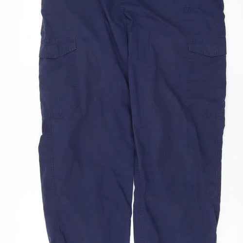 Hi Gear Women's Blue Cargo Trousers Size 32 Elastic Waist Outdoor Workwear