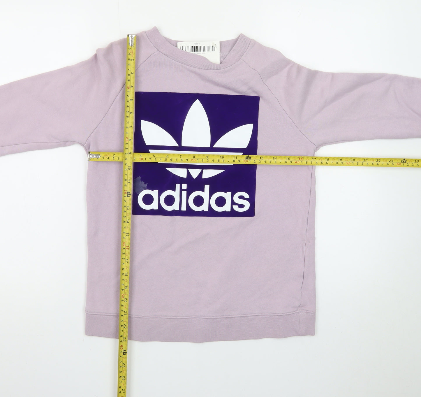 Adidas Womens Lilac Sweatshirt Size 10 Purple Trefoil Logo Pullover