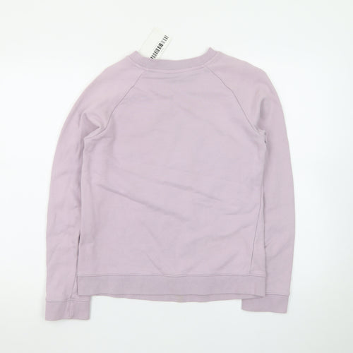 Adidas Womens Lilac Sweatshirt Size 10 Purple Trefoil Logo Pullover
