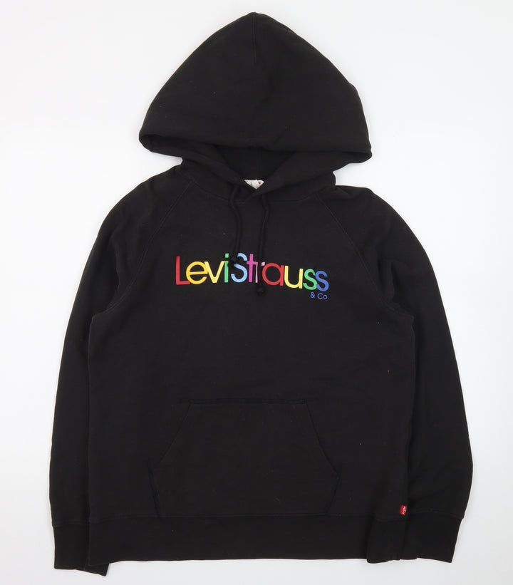 Levi's Men's Black Rainbow Logo Pullover Hoodie Size M