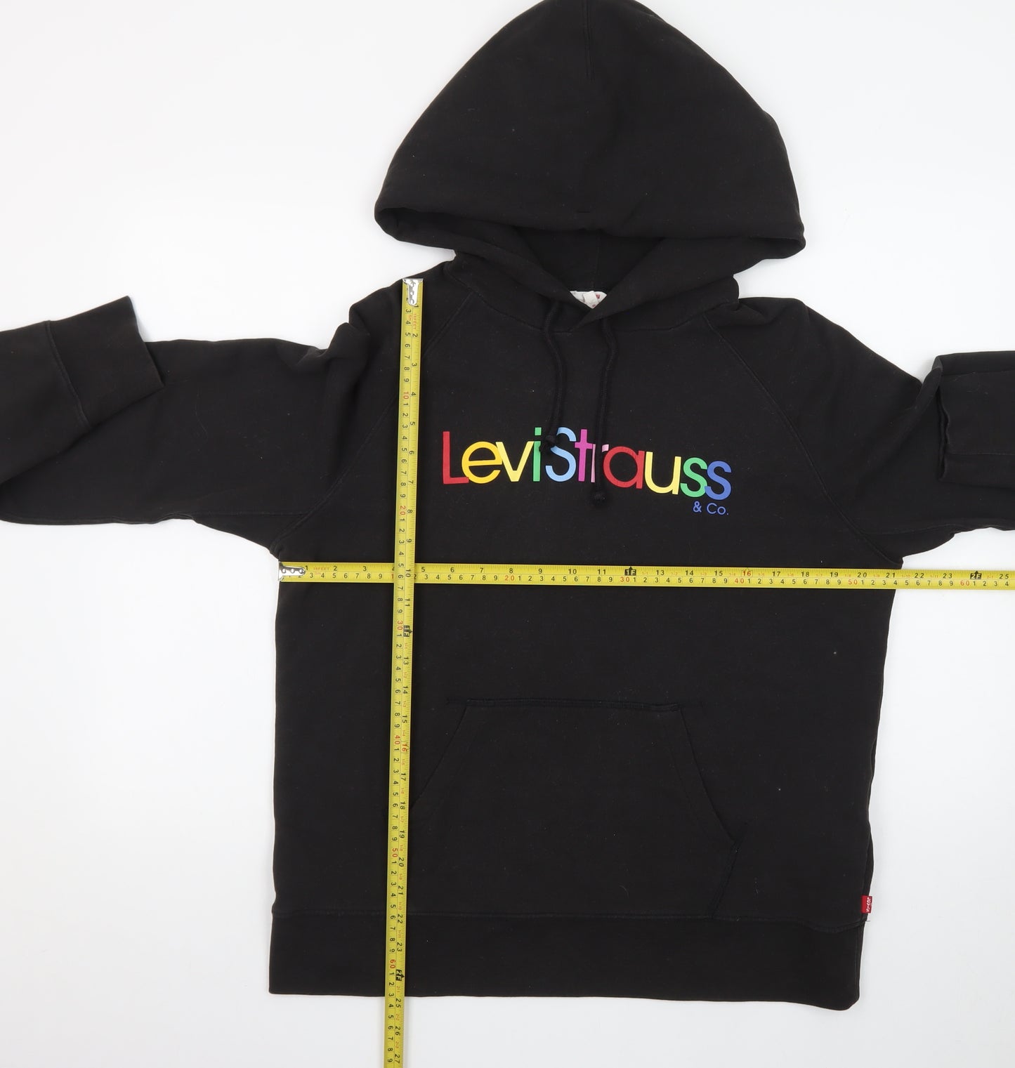 Levi's Men's Black Rainbow Logo Pullover Hoodie Size M