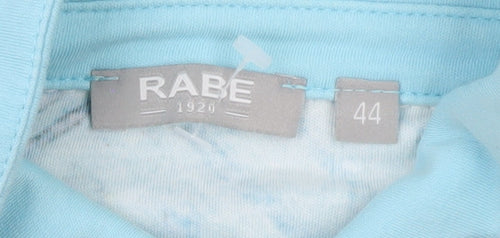 Rabe Women’s Blue Geometric Cotton Polo Top Size 18