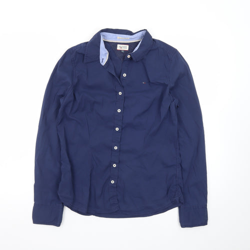 Hilfiger Denim Men's Blue Slim Fit Long Sleeve Button-Up Shirt M