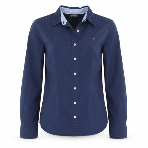 Hilfiger Denim Men's Blue Slim Fit Long Sleeve Button-Up Shirt M