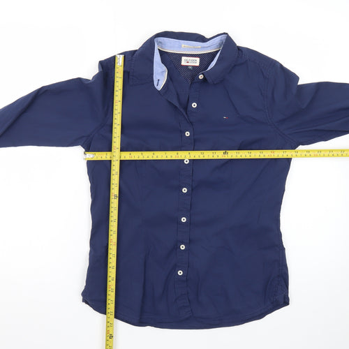Hilfiger Denim Men's Blue Slim Fit Long Sleeve Button-Up Shirt M