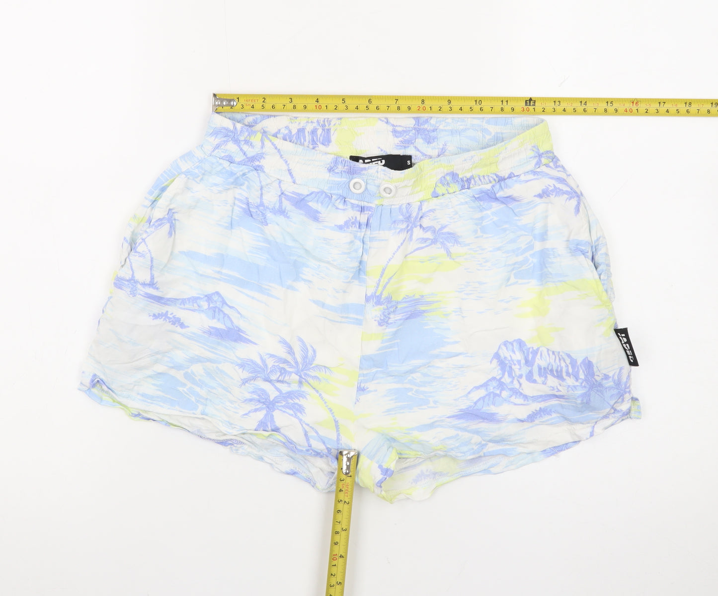 Jaded London Women’s Multicoloured Tropical Viscose Shorts Size S