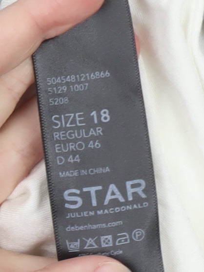 Star by Julien Macdonald Women’s Grey Snake Print Fit & Flare Dress Size 18