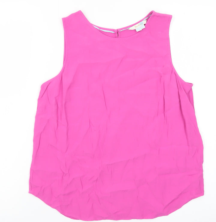 Boden Women Pink Sleeveless Chiffon Blouse UK 10