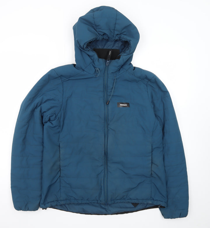 Finisterre Men's Blue Hooded Puffer Jacket Size M Water Resistant