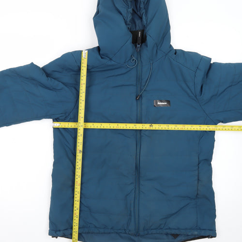 Finisterre Men's Blue Hooded Puffer Jacket Size M Water Resistant