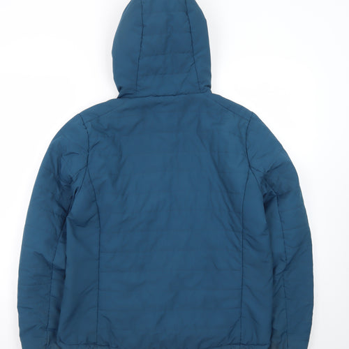 Finisterre Men's Blue Hooded Puffer Jacket Size M Water Resistant
