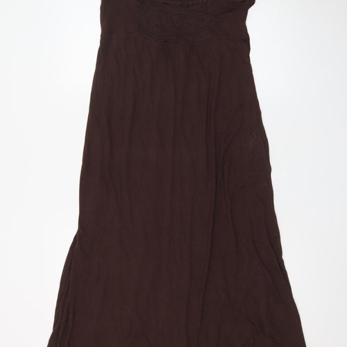 BHS Women’s Petite Brown Sequin A-Line Sleeveless Dress Size 10