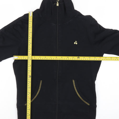 Evie Women's Black Full Zip Basic Jacket Size 10 Cotton Blend