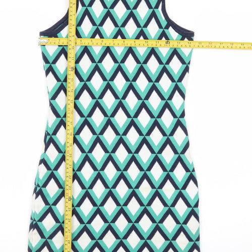 Neon Rose Womens Multicoloured Geometric Bodycon Dress Size 8