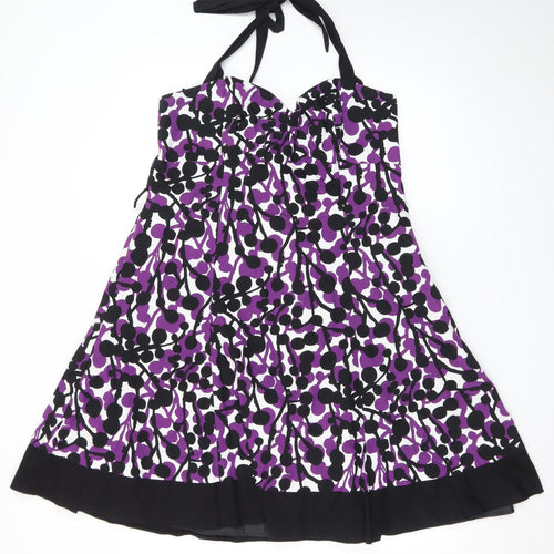 Rocha John Rocha Women’s Petite Multicoloured Size 16 Halter A-Line Dress